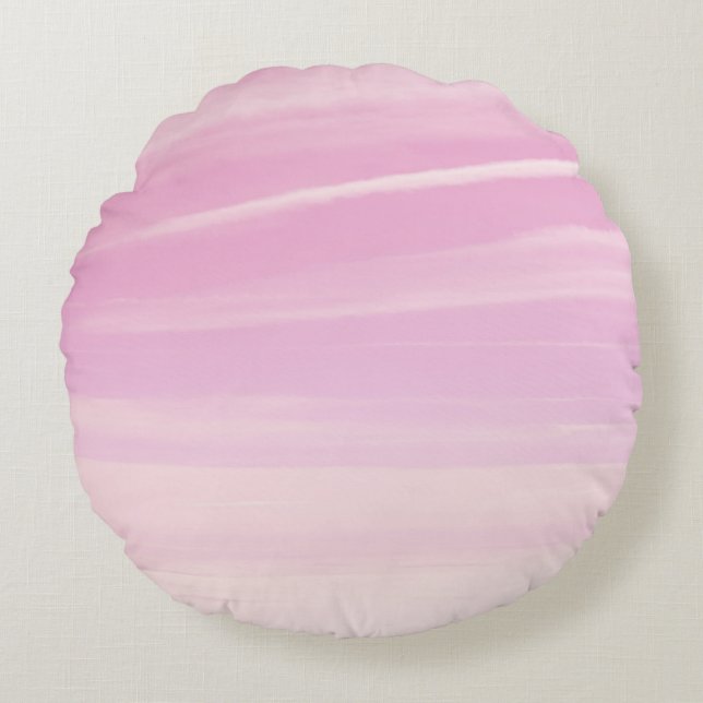 Coussins Ronds Soft Blush Pink Sky Dream 1 (Devant)