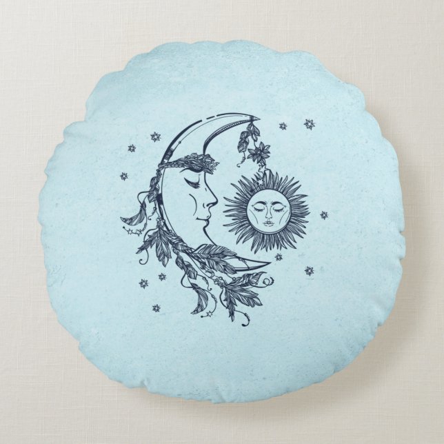 Coussins Ronds Soleil et Lune (Devant)