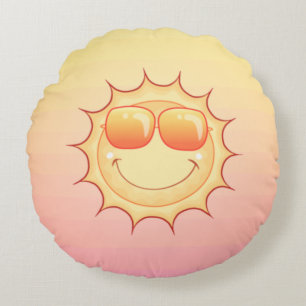 Coussins Ronds Soleil souriant