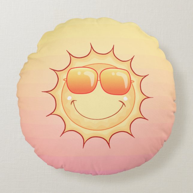 Coussins Ronds Soleil souriant (Devant)
