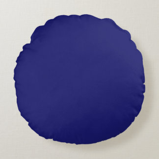 Coussins Ronds Solide couleur bleu minuit minimaliste Plaque