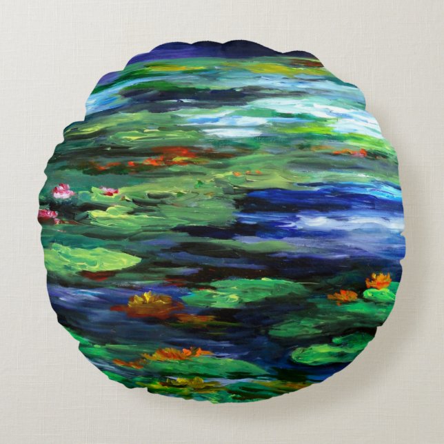Coussins Ronds Somnolence 2010 de nénuphar (Devant)