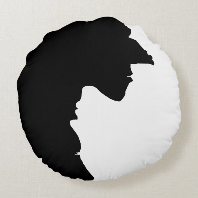 Coussins Ronds Sorcières Yin Yang Halloween (Dos)