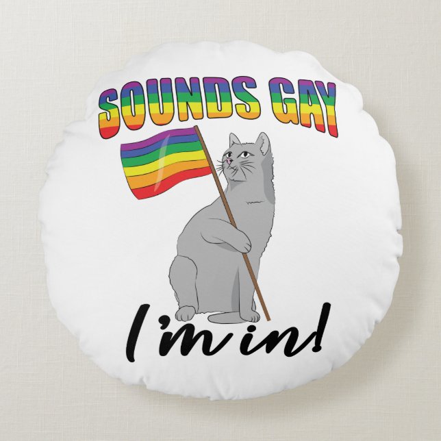 Coussins Ronds Sounds Gay I'm (Devant)