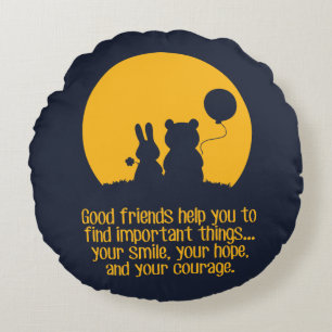 Coussins Ronds Sourire, espoir, courage