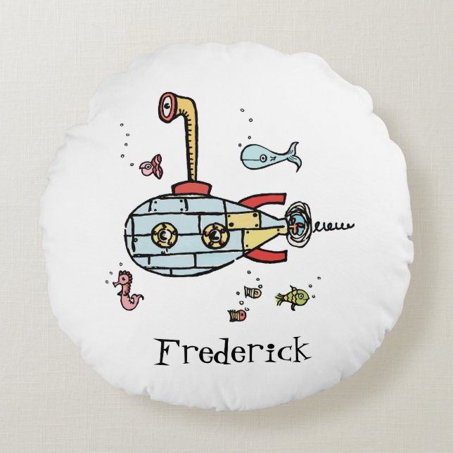 Coussins Ronds Sous-marin marin marin sous-marin marin (Devant)