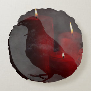 Coussins Ronds "Sous votre charme en rouge"