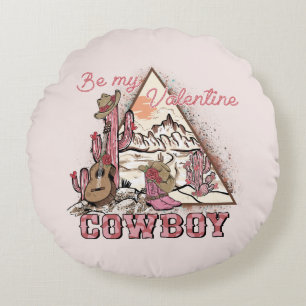 Coussins Ronds Soyez Mon Cowboy Valentine   Désert occidental rom