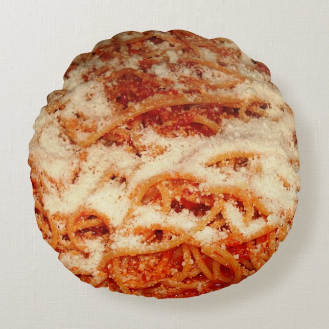 Coussins Ronds Spaghetti avec le carreau de parmesan (Devant)