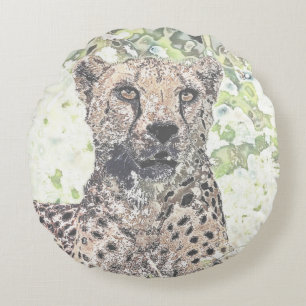 Coussins Ronds spécialement pour vous -cheetah 721-1