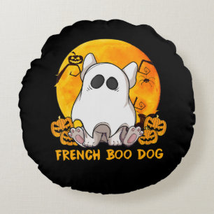 Coussins Ronds Spider Gift French Boo Bulldog Avec Citrouille Spi