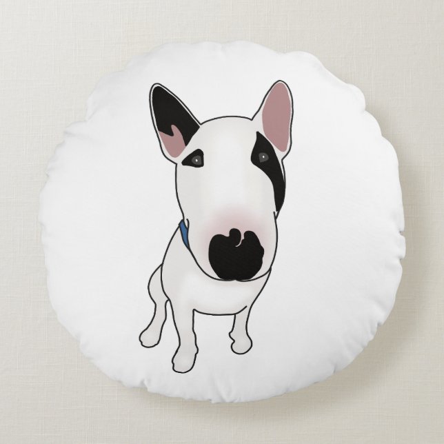 Coussins Ronds Spike the English Bull Terrier (Devant)
