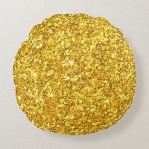 Coussins Ronds Splendid Gold Parties scintillant Motif
