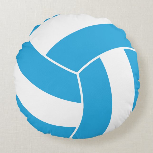 Coussins Ronds Sport Volley 🏐- Bleu Bébé (Devant)