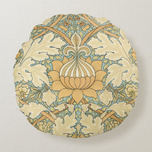 Coussins Ronds St. James par William Morris, feuilles d'acanthe