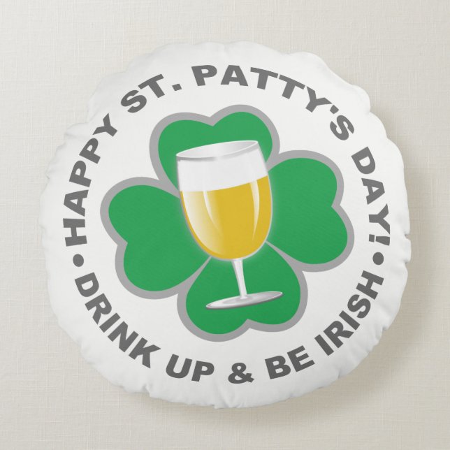 Coussins Ronds St. Patrick's Day jeter oreiller (Devant)