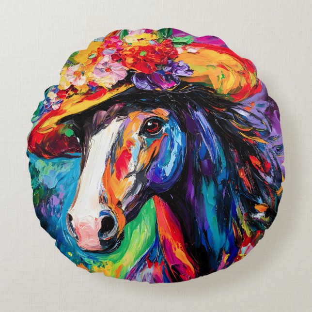 Coussins Ronds Stallion floral (Devant)