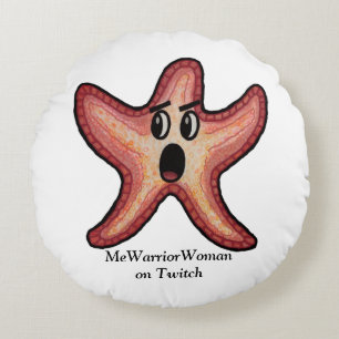 Coussins Ronds Star Choquée, MeWarriorWoman sur Twitch Round Pill
