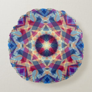 Coussins Ronds Star de Noël Jolly Bleu amusant violet brillant Ja