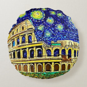 Coussins Ronds Starry Night Rome Italie
