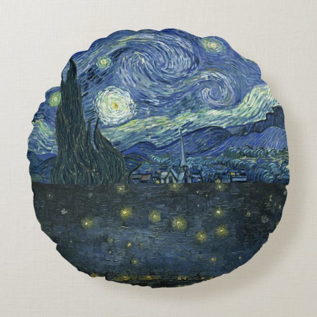 Coussins Ronds Starry night Vincent van Gogh (Devant)