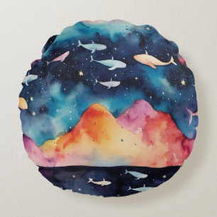Coussins Ronds Starry Seascape