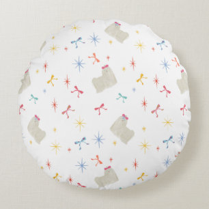 Coussins Ronds Starry Sparkle mignon voeu chiot