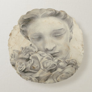 Coussins Ronds Statue dans le Jardin I