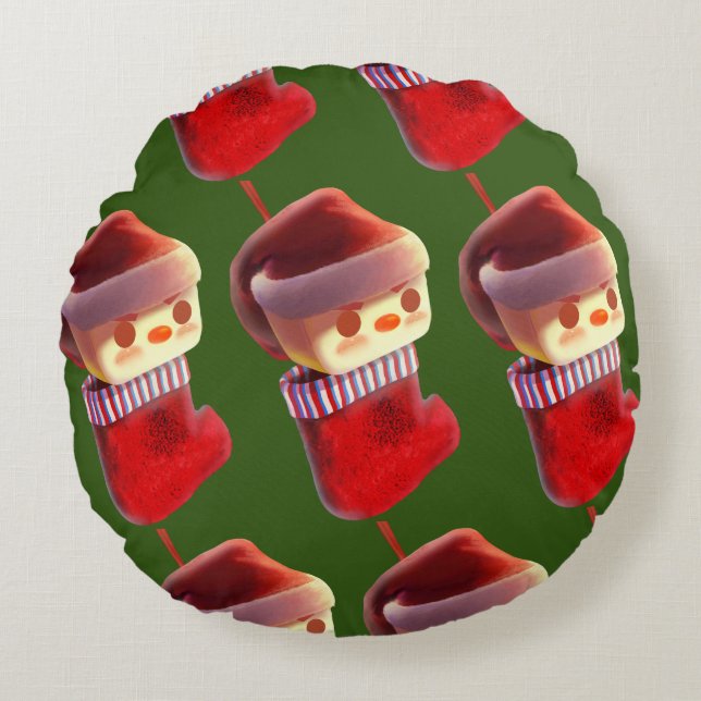 Coussins Ronds Stockage de Noël (Devant)