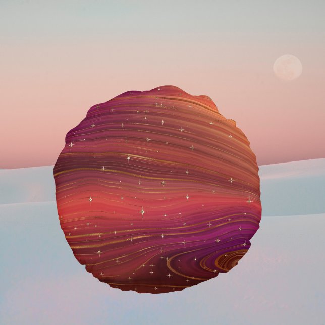 Coussins Ronds Strate terrestre molle rouge et orange (Créateur téléchargé)