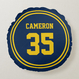 Coussins Ronds Stripes modifiables et Arrière - plan Color Sporty