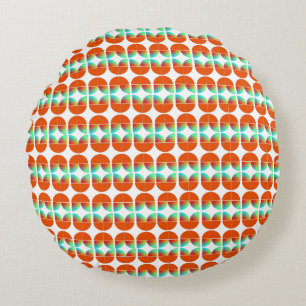 Coussins Ronds Style moderne du milieu du siècle frais Orange Tu