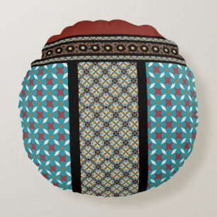 Coussins Ronds Style Patchwork mexicain 3