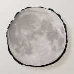 Coussins Ronds Superlune dans le ciel noir<br><div class="desc">Grosse lune grise dans le ciel noir</div>
