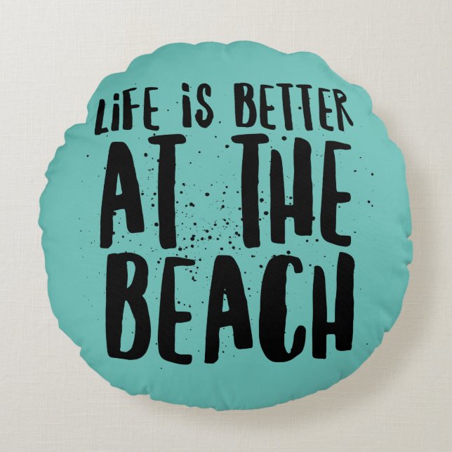 Coussins Ronds Sur La Plage (Devant)