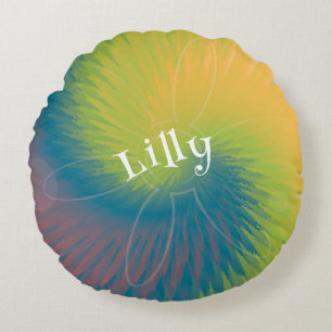 Coussins Ronds Sur le point de nouer la teinture ronde à l'oreill