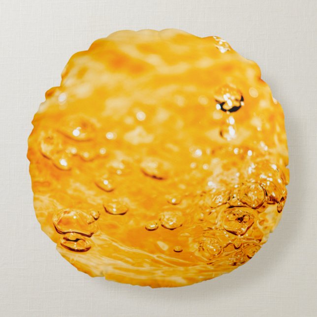 Coussins Ronds Surface propre liquide ondulée d'eau (Devant)