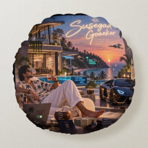 Coussins Ronds Susegad Goaekar • Mêmes Vibrations Rêves Plus Gran