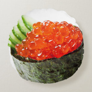 Coussins Ronds Sushi d'Ikura (oeufs de poisson saumonés) Gunkan