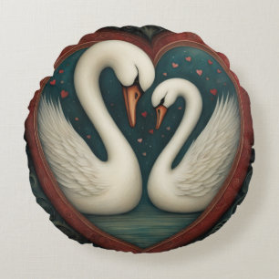 Coussins Ronds Swan Love 1