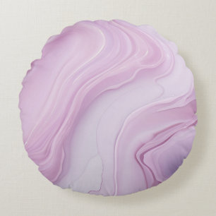 Coussins Ronds Swirl en marbre rose clair Ressort