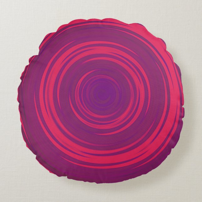 Coussins Ronds Swirl round throw pillow (Devant)