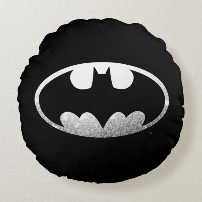Coussins Ronds Symbole Batman | Logo Grainy (Devant)