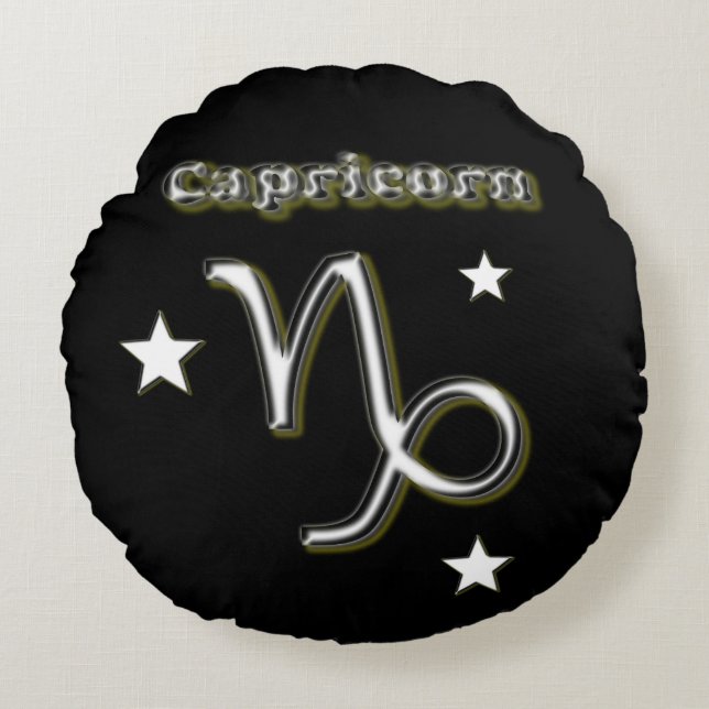 Coussins Ronds Symbole Capricorne (Devant)