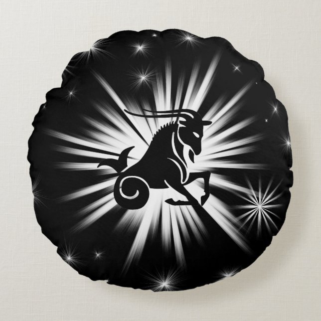 Coussins Ronds Symbole Capricorne (Devant)