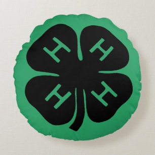 Coussins Ronds Symbole : club 4-H