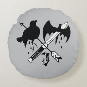Coussins Ronds Symbole de joker du peloton   de suicide