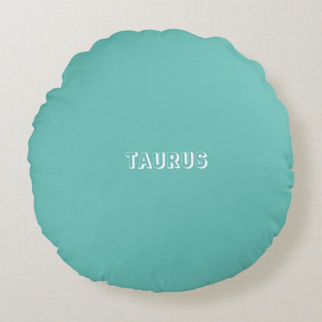 Coussins Ronds Symbole de Taurus (Devant)