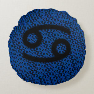 Coussins Ronds Symbole du cancer Zodiaque Standard par Kenneth Yo