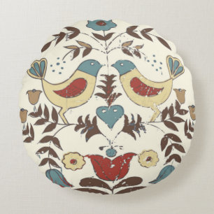 Coussins Ronds SYMBOLE Hex Amish néerlandais Pennsylvanie Bird Am